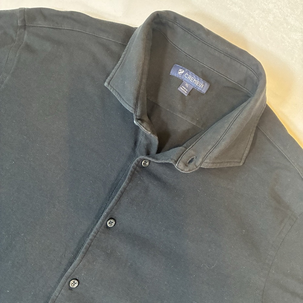 Daniel‎ Cremieux Short Sleeve Black Button Down X Large Stretch